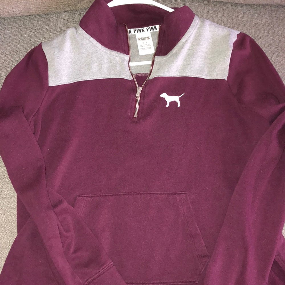 Maroon Victoria secret half zip